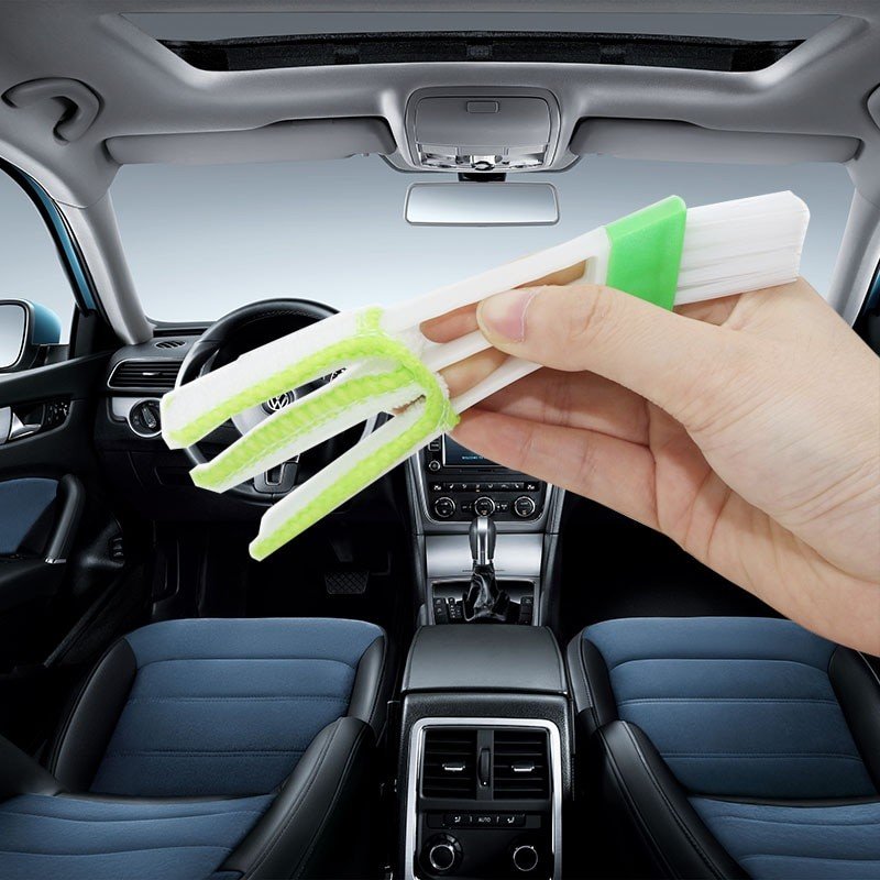 2In1-Green-Car-Air-conditioner-Outlet-Dirt-Duster-Cleaner-Brush-Car-Air-Conditioning-Vent-Blinds-Cleaning-5