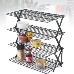 Складишна полица со 4 нивоа, склоплива