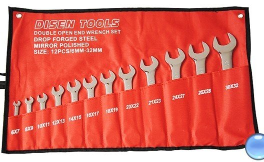 Mirror-Finish-12PCS-Double-Open-End-Wrench-Set-6-32-